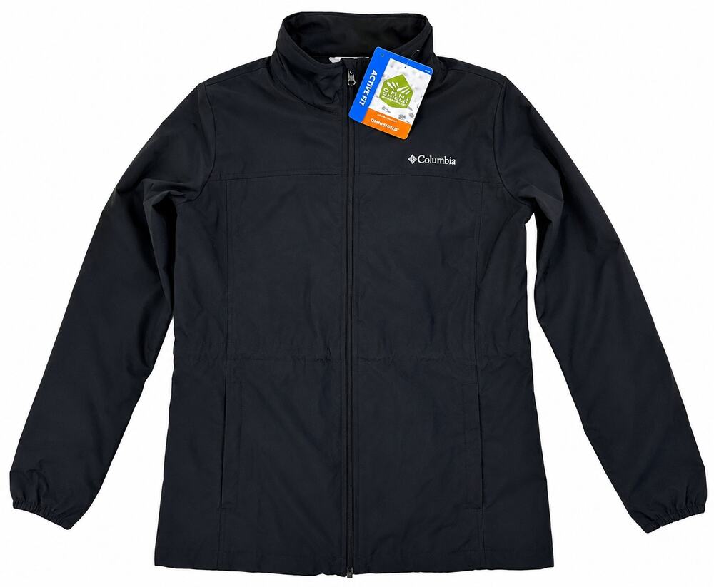 Columbia Vista Hills Softshell Jacket Womens L Black Omni-Shield NWT Active Fit